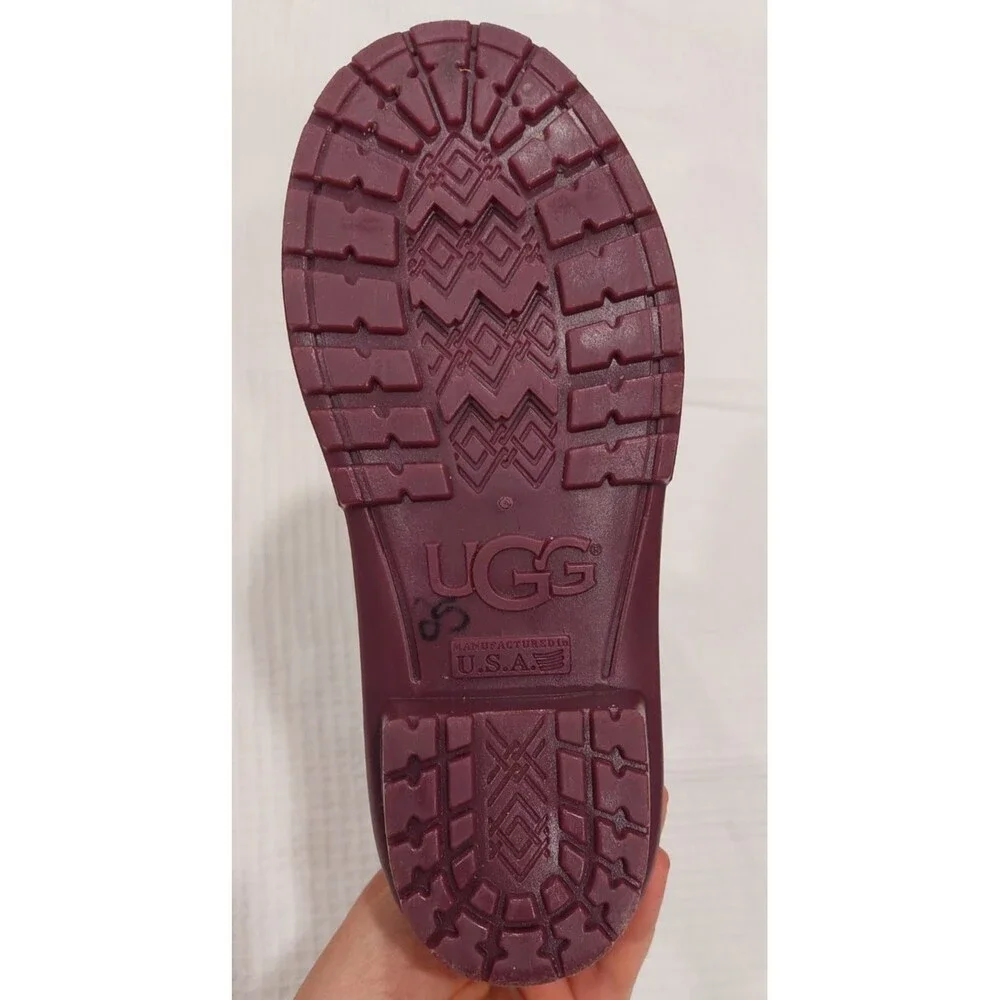 UGG Kids Raana Purple Striped Rain Boots Size 3